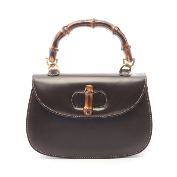 Gucci Handbags - ★SOLD★ Gucci Handbag Vintage Bamboo Dark Brown Leather